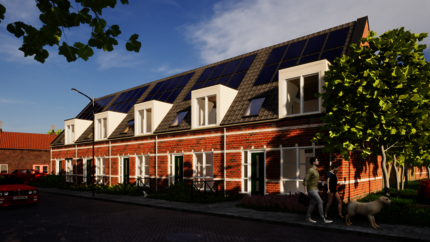 9 sociale huurwoningen en 4 koopwoningen voor  starters aan de Willem Lodewijkstraat, Willem de Zwijgerstraat en Wilhelminastraat in Blokzijl